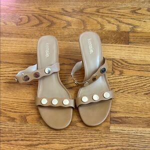 Kensie Tan Slide Sandals